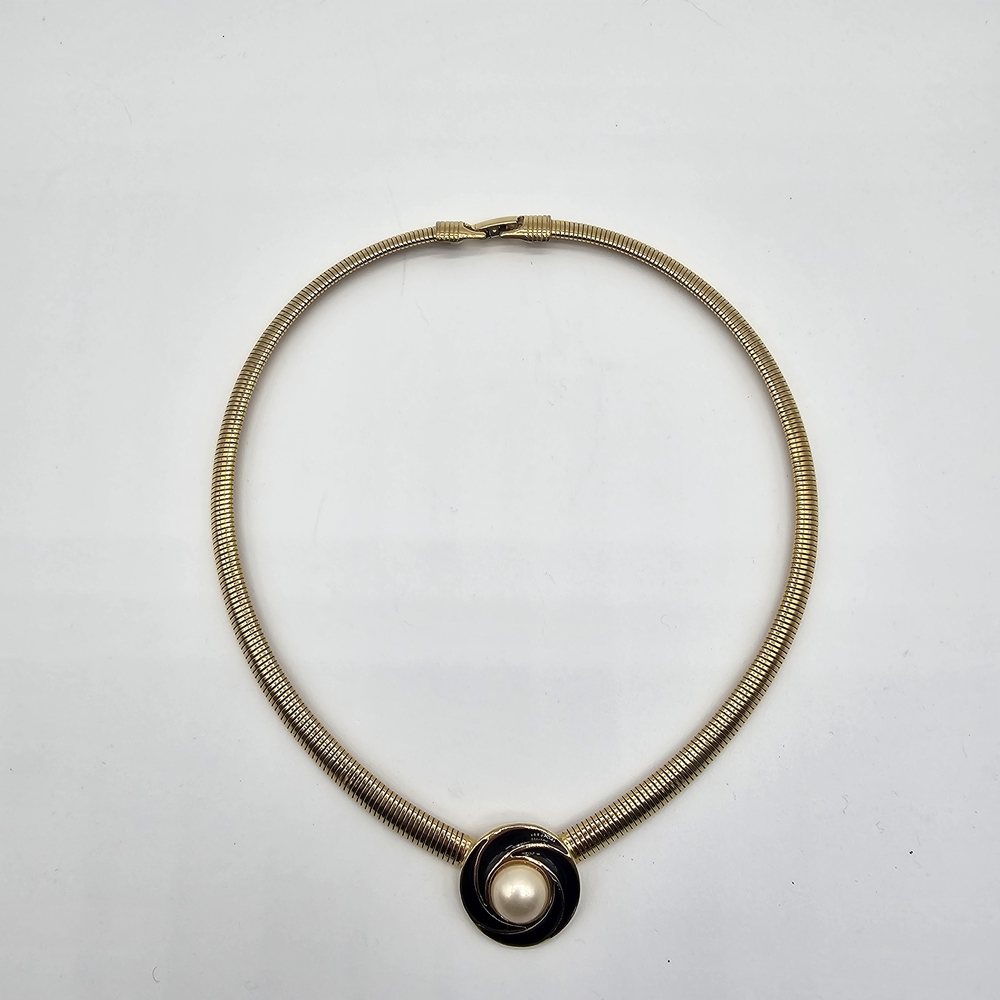 Trifari Gold Plated Pearl Necklace